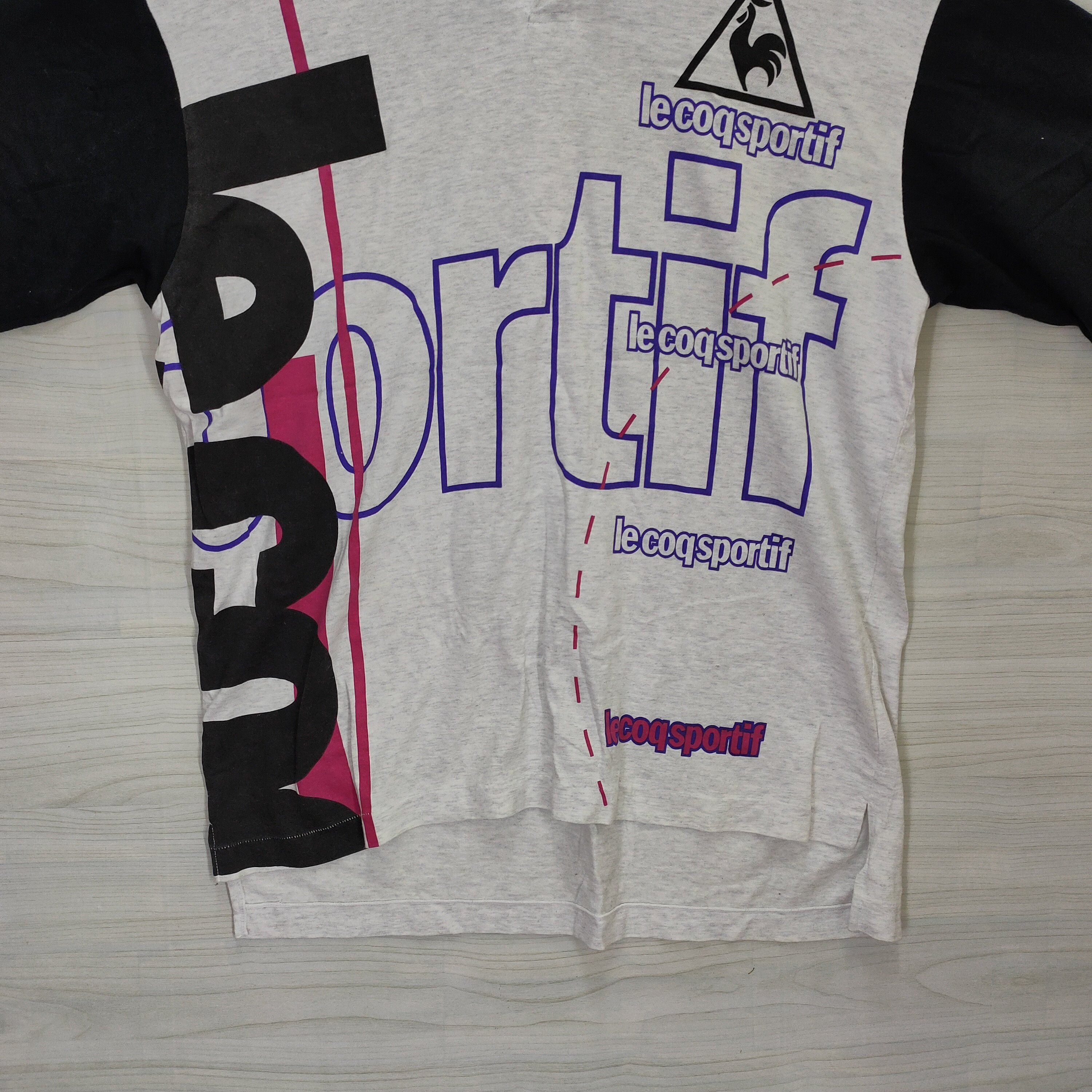 T-shirt Vintage LE COQ SPORTIF MAGLIA CALCIO - Taille M, Style Streetwear