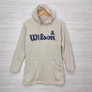 WILSON Hoodie Vintage 90s Wilson Sweatshirt Wilson Sweater Top Womens Ladies Size M Medium