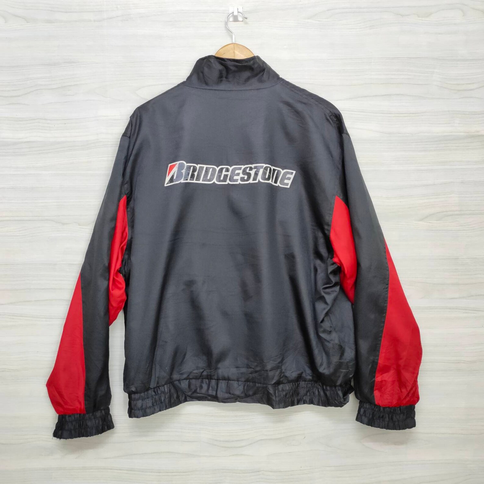 Bridgestone Nylon Jacket Large Vintage Bridgstone Racing Team Zipper ...