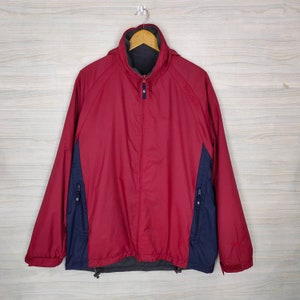 Vintage 90s Nautica Competition Reversible Windbreaker Gore tex Outdoor Jacket Winter Coat Sailing Yacht Boat Sailing Gear Colorblock Size