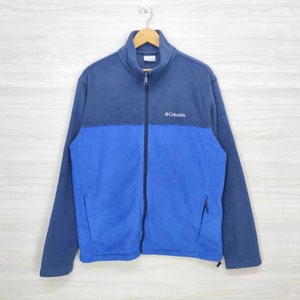 COLUMBIA Fleece Jacket Vintage 90s Columbia Jacket Sportwear tracksuit training Jogging Men's Jacket Large