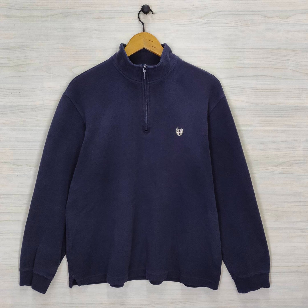 Vtg 90s Chaps Ralph Lauren Quarter Zip Sweater Large Vintage Ralph