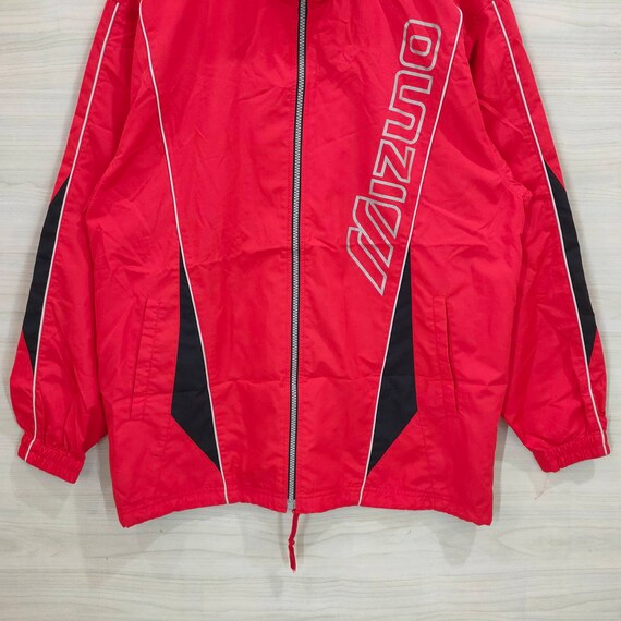 Vintage Mizuno Windbreaker Jacket Red Size L - image 5