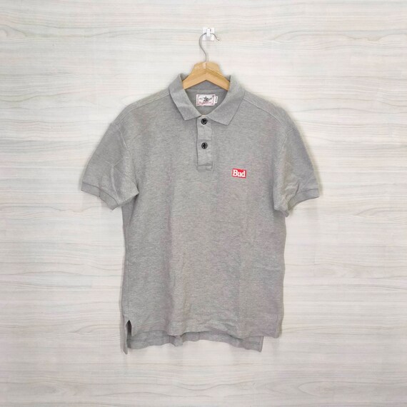 Budweiser Polo Shirt Vintage 1990s Budweiser Short Sleeve