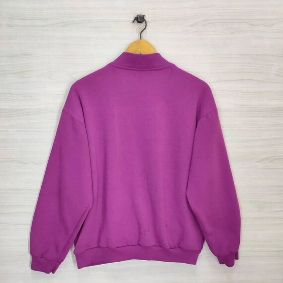 Vtg 90s Cardigan Purple Large Vintage Lady Foot Locker Sweater Jacket Lilac Womens Size L View 3