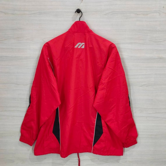 Vintage Mizuno Windbreaker Jacket Red Size L - image 3