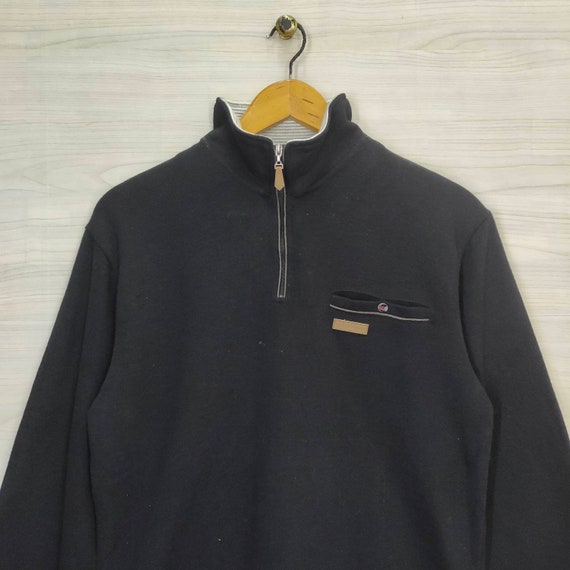 First Down Sweater Quarter Zip Medium Vintage Fir… - image 4