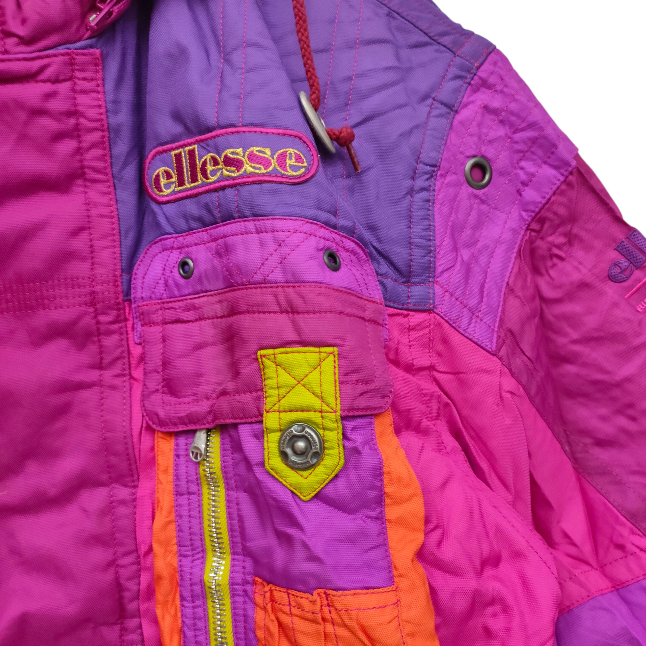 ELLESSE Ski Jacket Medium / Vintage Colorblock Winter Jacket
