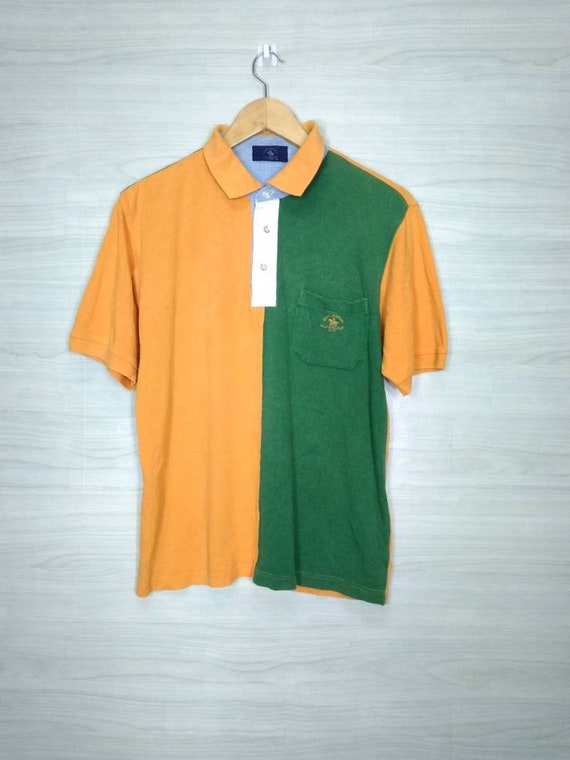 Santa Barbara Colorblock Polo Shirt Vintage 90s Santa Barbara Polo 