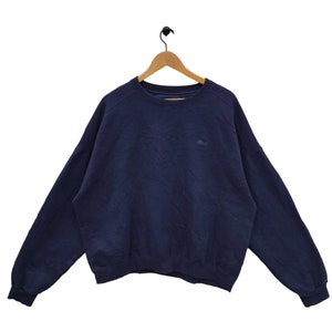 Starter Sweater Oversized Vintage Starter Heavyweight Embroidery Sweater Jumper Crewneck Navy Blue Mens Size XL