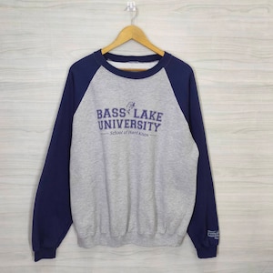 Vintage BASS LAKE Sweatshirt Large