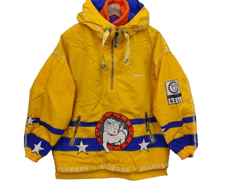 Vintage 1990s ELLESSE Bulldog Ski Jacket Large Ellesse Skiing Cold