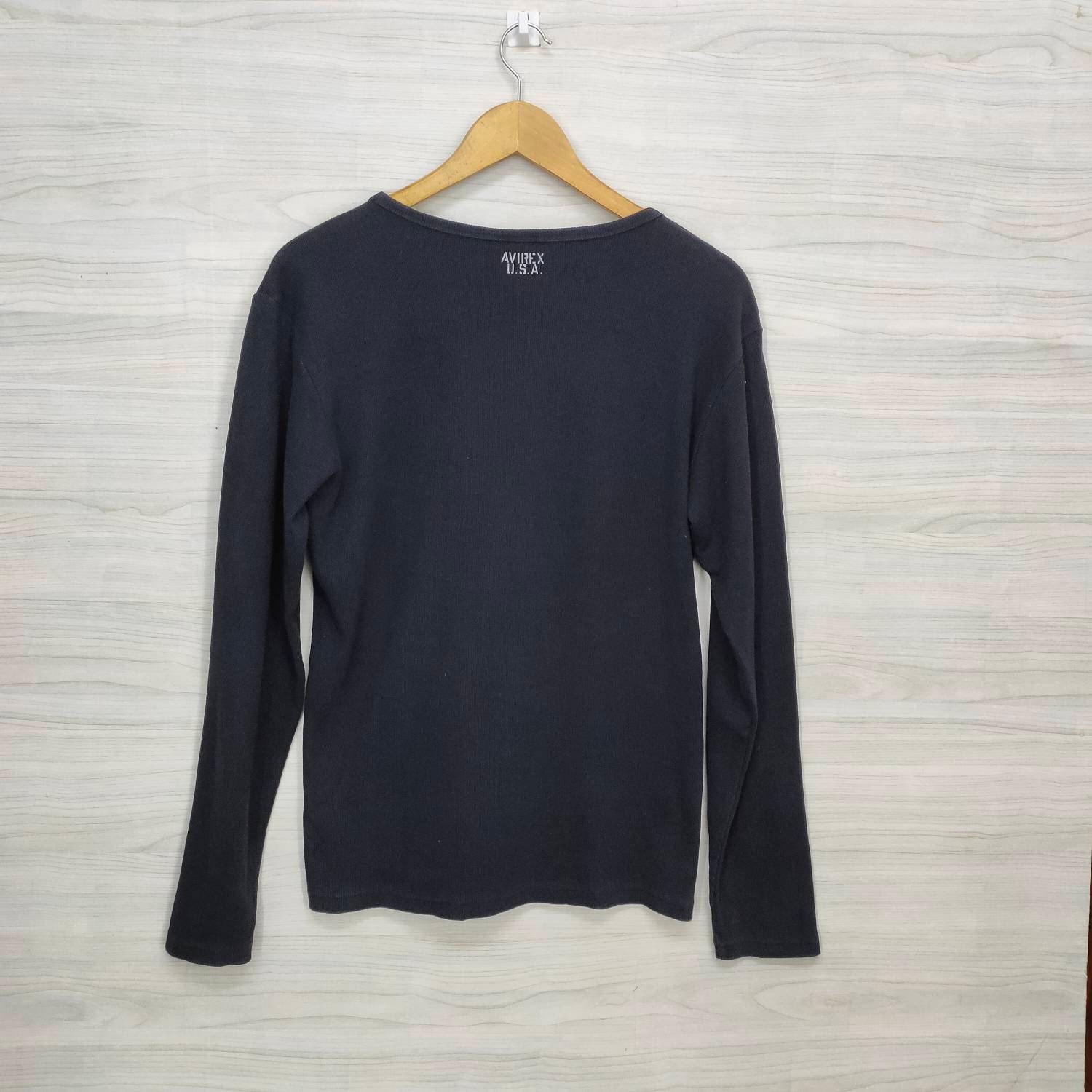 Vintage Avirex Usa Long Sleeve Shirt Black Colour Womens Vintage Avirex Usa Long Sleeve Shirt Black Colour Womens