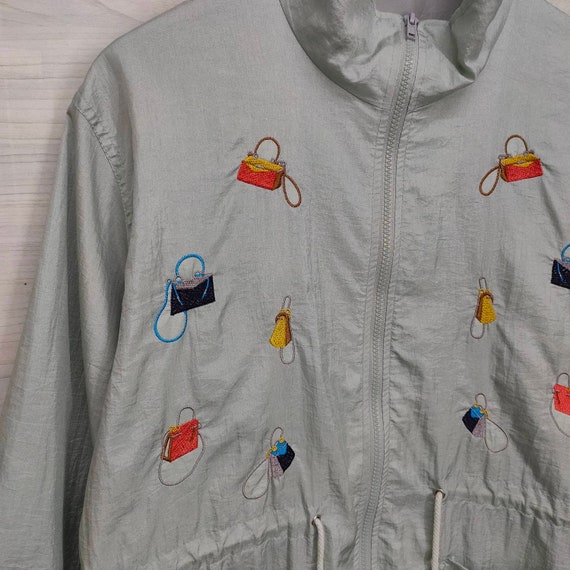 Embroidered Hand bags Jacket Vintage Pop Art Wind… - image 2