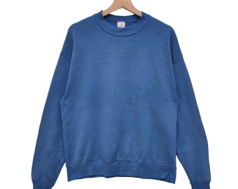 80s Jerzees Blank Crewneck Sweatshirt Vintage Jerzees Plain Sweater Jumper Pullover
