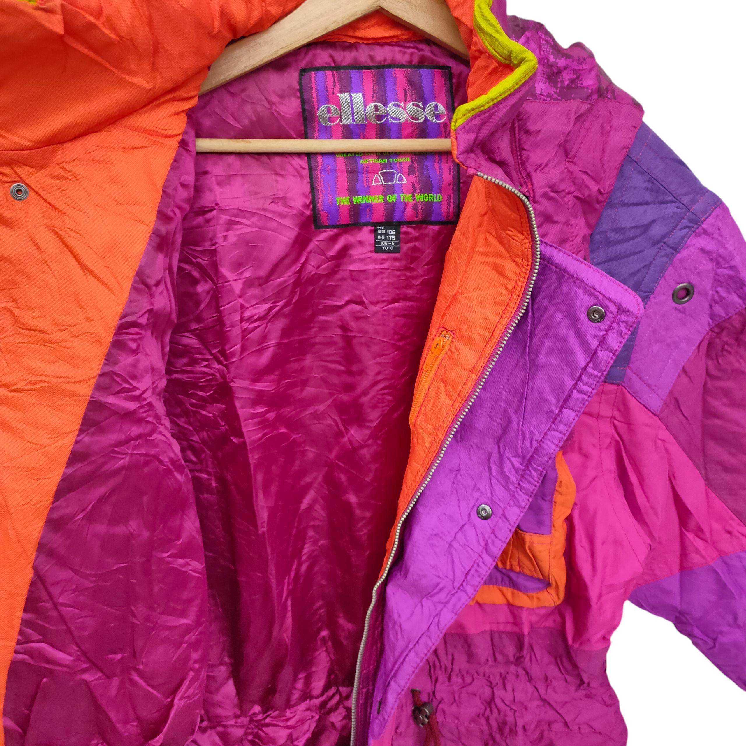 ELLESSE Ski Jacket Medium / Vintage Colorblock Winter Jacket