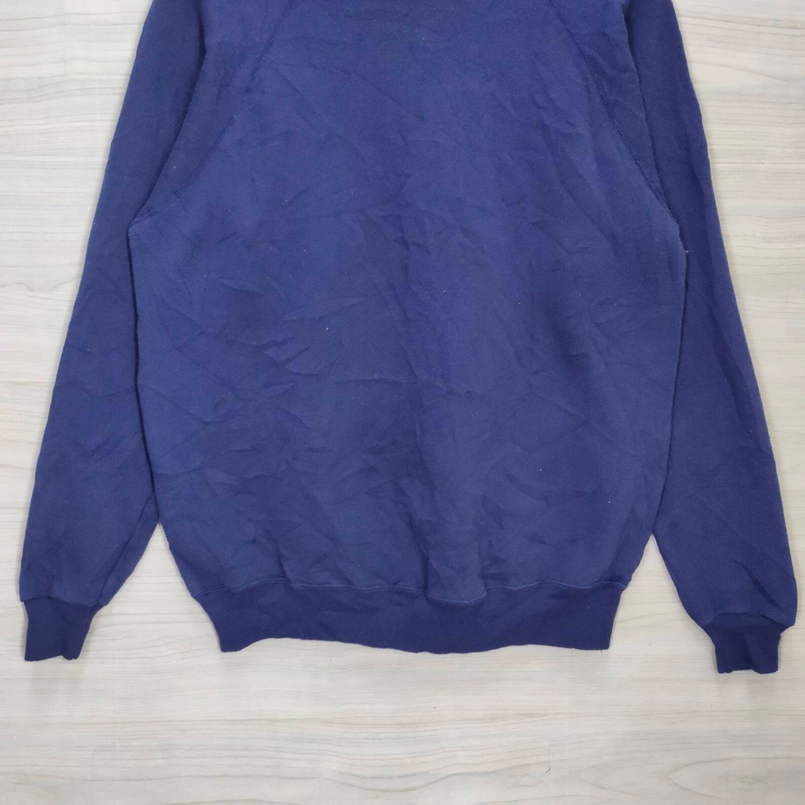 90'S Hanes plain blank sweatshirt, Made in USA, Men's size L cotton purple type Vintage Second Hand