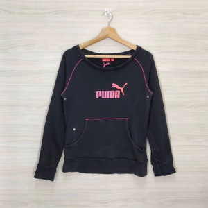 Felpa Puma piccola vintage Puma felpa pullover maglione girocollo nero da donna taglia S