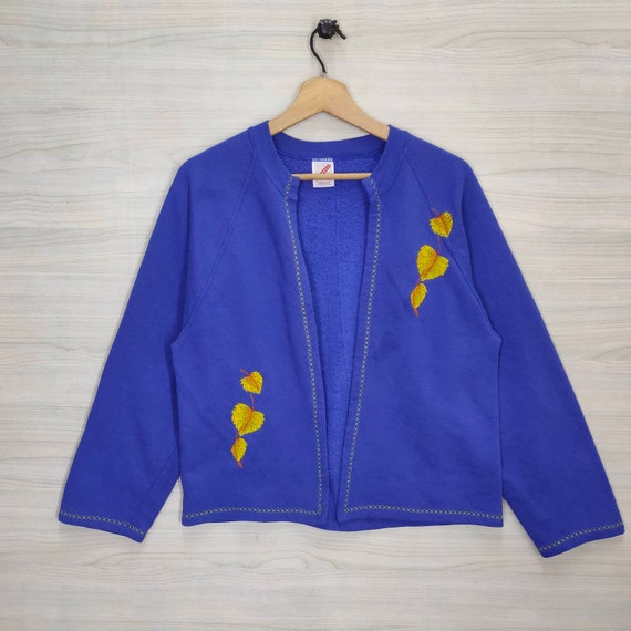 Vtg 80s Jerzees Jacket Small Vintage Autumn Sweater Cardigan - Etsy