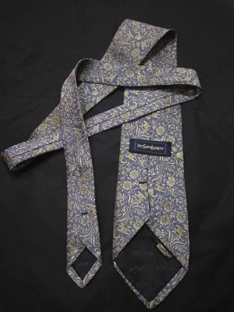 Yves Saint Laurent Silk Tie Vintage 1990s YSL Necktie - Etsy