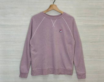 Fila Sudadera Raglan Medio Vintage Fila Bordado Suéter Jersey Jersey Crewneck Tamaño M
