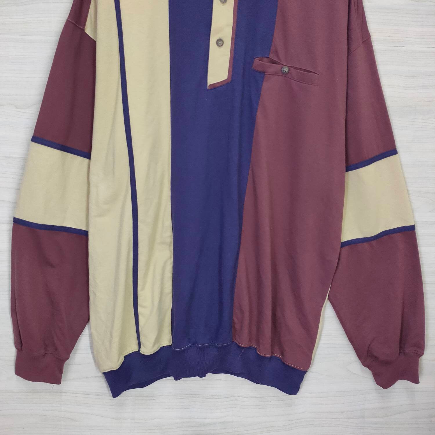 90s Palmland Sweater , 1990 Colorblock Jumper , Striped Sweatshirt ...