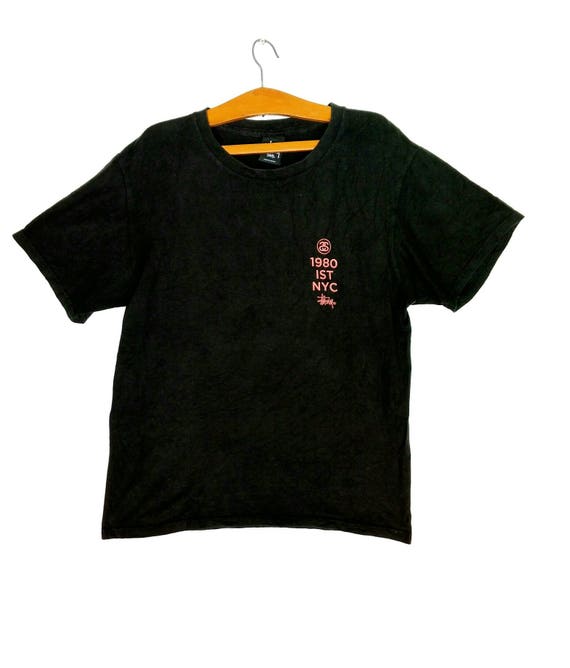 Vintage 90s Stussy T Shirt Stu Crew Ssy 1980 Ist Nyc Black Etsy