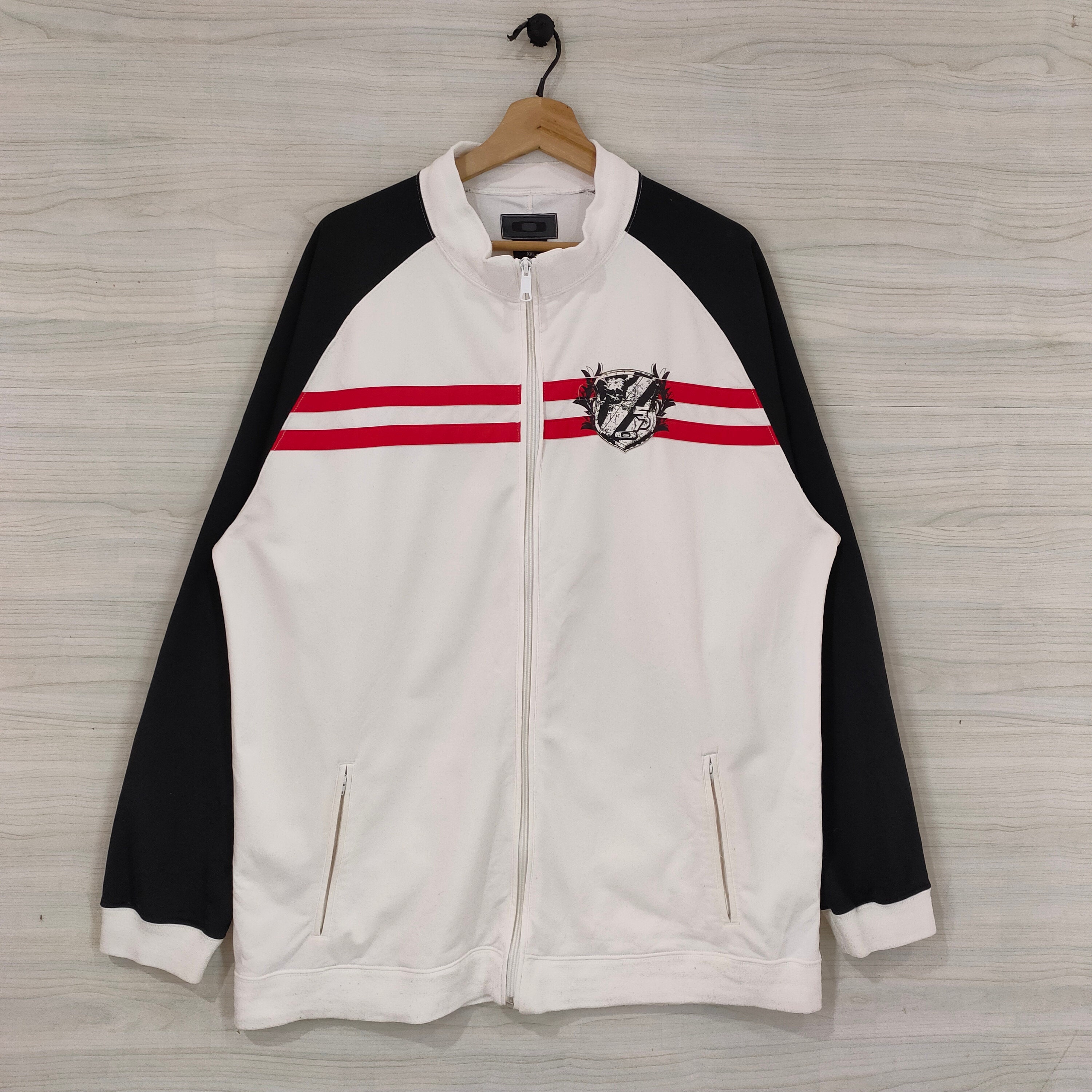 Y2K Oakley Track Top Vintage Oakland Zipper Jacket Sweater