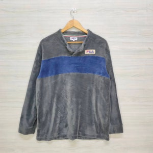 90s Fila Sweater Fleece Large Vintage Fila Jumper Pullover Wool Size L