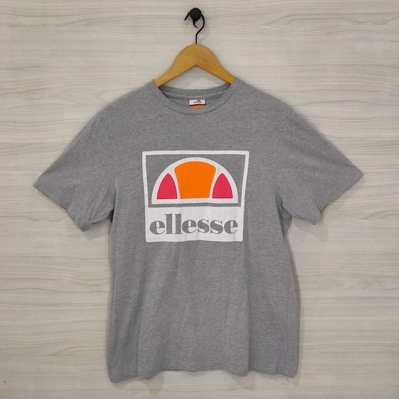 Ellesse, Y2K Ellesse Top Tee Medium Vintage Ellesse Short Sleeve Shirt Gray Size M