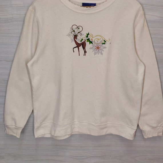 90s Basic Editions Sweatshirt Jumper Animal Print… - image 4