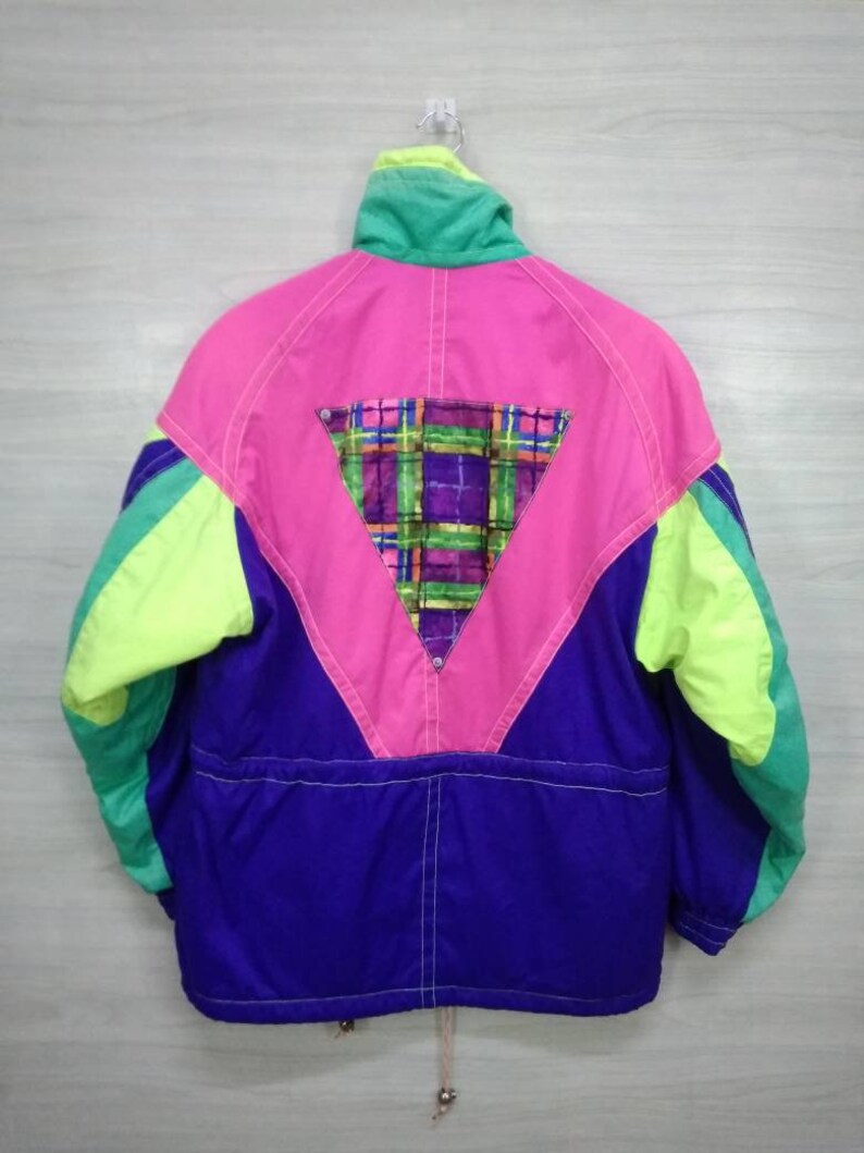 MISTRAL SPRIT Ski Jacket Vintage 90s Mistral Colorblock Jacket Skiwear Salomon Hoodie Winter Jacket Snow Jacket Unisex Size M Medium