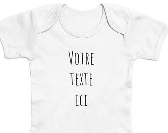 Customizable short-sleeved baby onesie