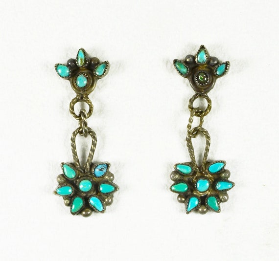 Native American Antique Delicate Zuni Earrings