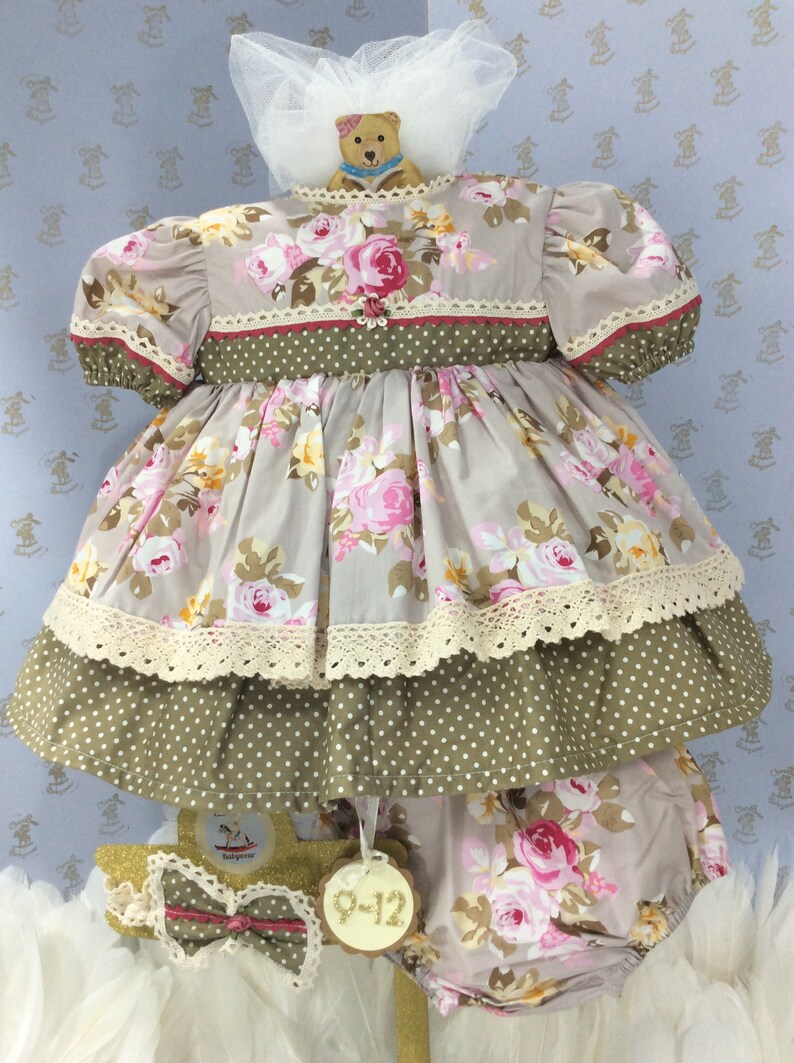 DITSY FLORAL SKIRT /& MATCHING 3/" BOW HEADBAND SET BABY GIRL NEW