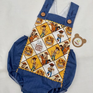 Cowboy baby romper suit handmade new character personalised clothing babies unisex boys girls clothes boy girl outfit Children outfits kids