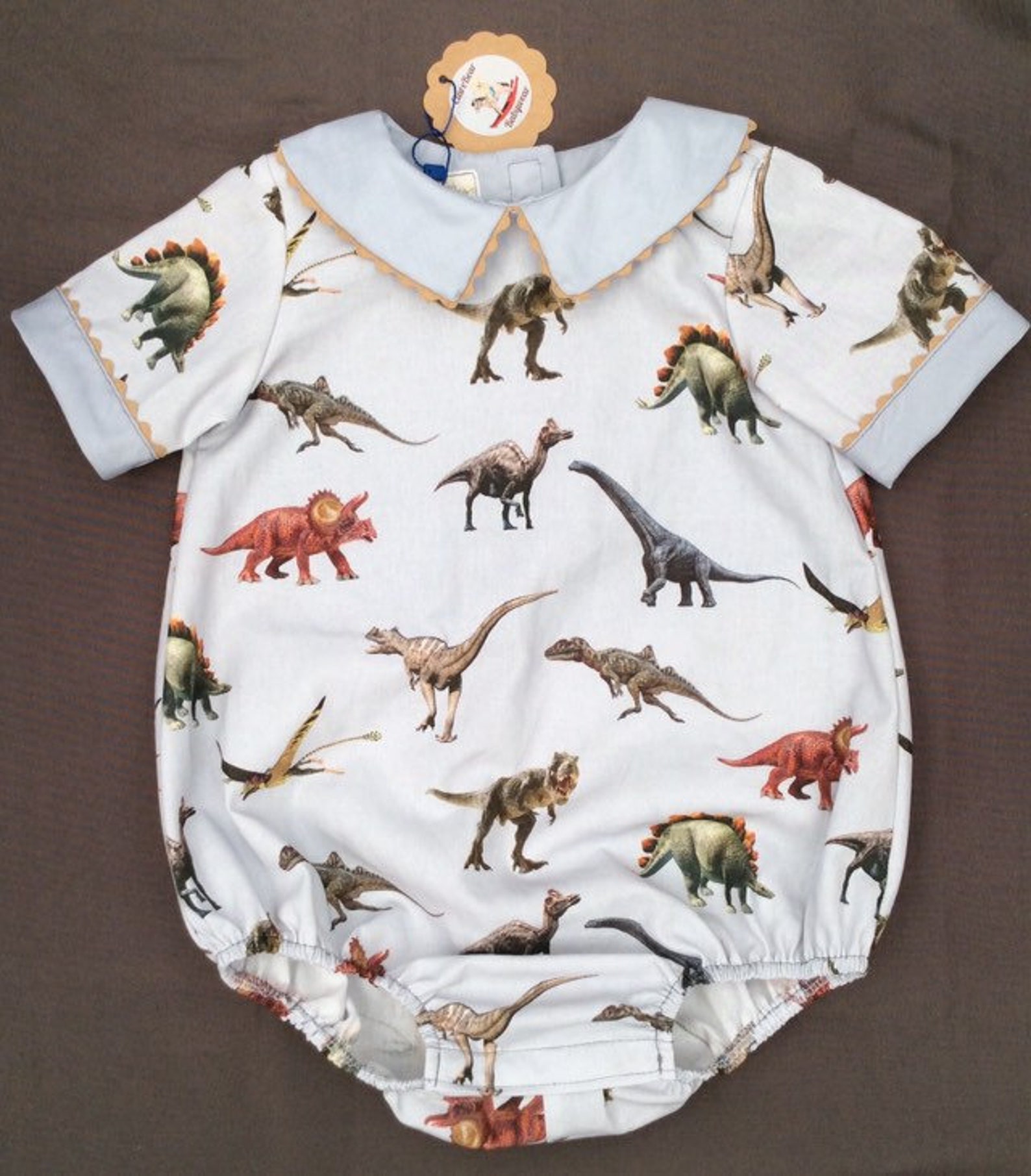 Boys Dinosaur Romper by Three Sisters main image 0