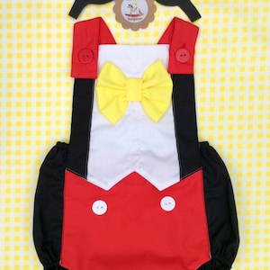 Mickey Mouse romper 0-4 years baby character clothing, babies new handmade unisex, boys girls clothes boy girl outfit. Childrens kids outfit
