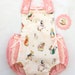 Peter rabbit & friends baby romper 0 to 2y new vintage clothing, custom made girls clothes, girl outfit, babies pink, baby gift, new born.