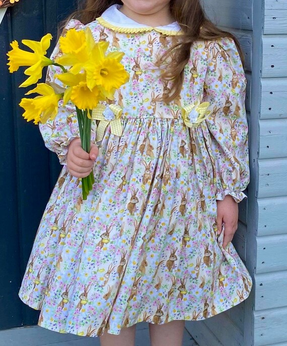 Easter Bunny Dress New Custom Handmade 9 12 18 24 Months 2 3