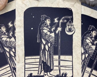 Set of 3 postcards “Lightbringer” A6, natural paper