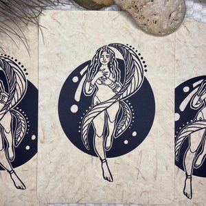 3er Set Postkarte „Lightning Muse“ A6, Naturpapier