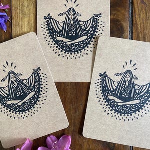 Set di 3 cartoline "Corn Goddess" A6, carta naturale