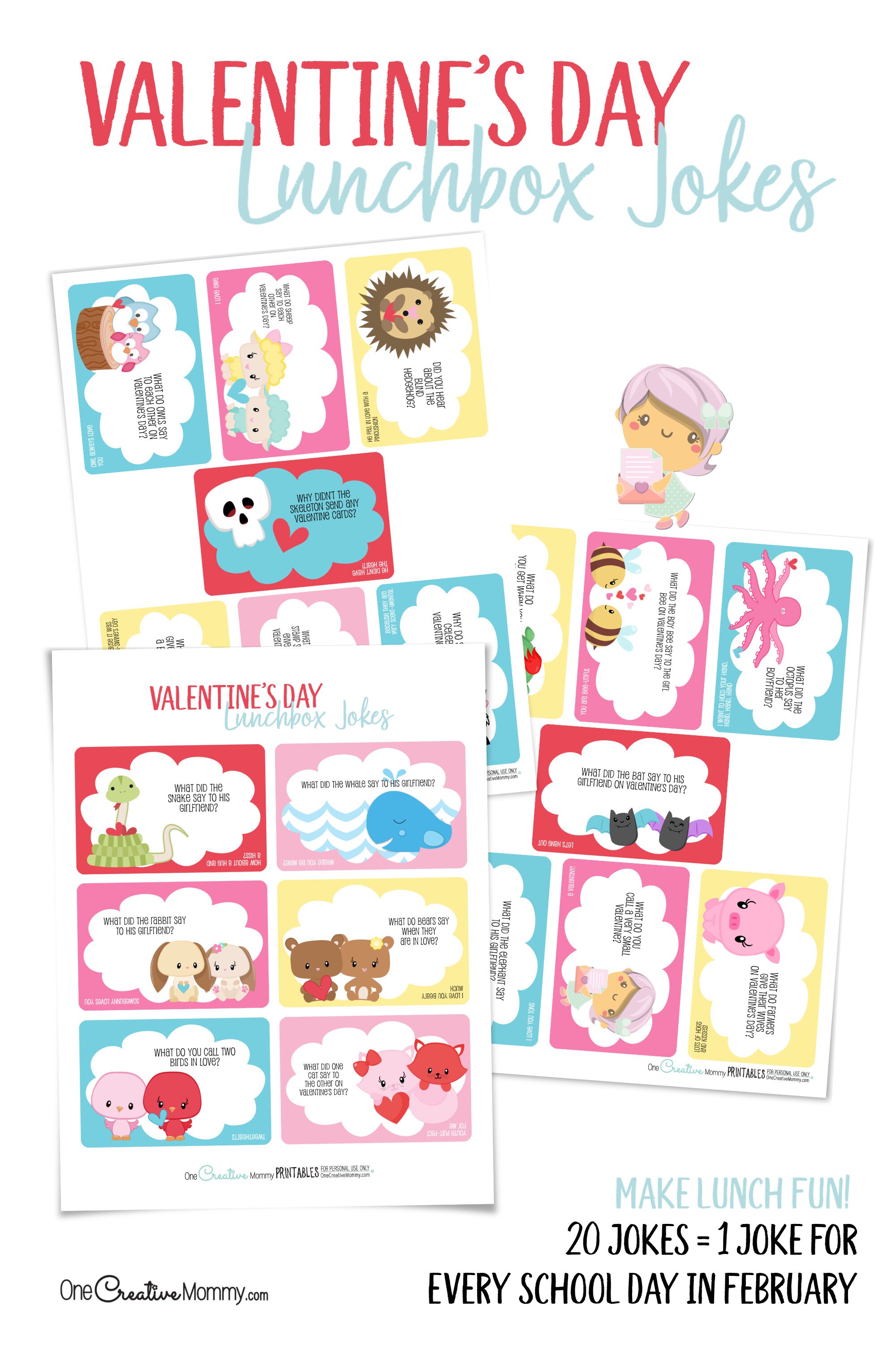 The cutest valentine lunch box jokes! free printables Valentine Lunch Box Jokes | Etsy