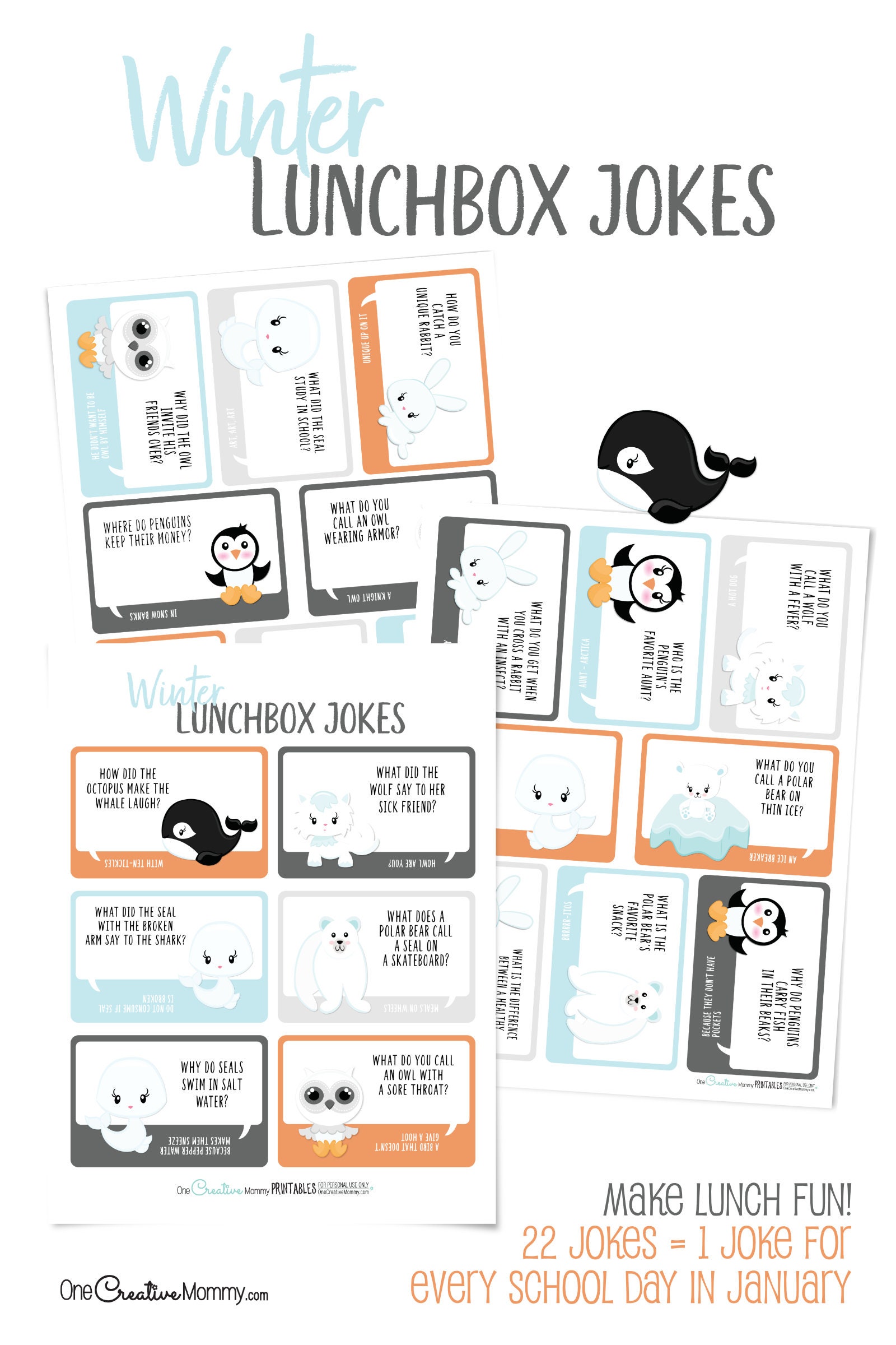 Winter Lunchbox Jokes for Kids Etsy