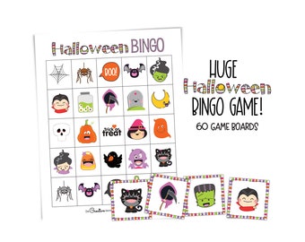 Halloween Bingo Game for 60 players