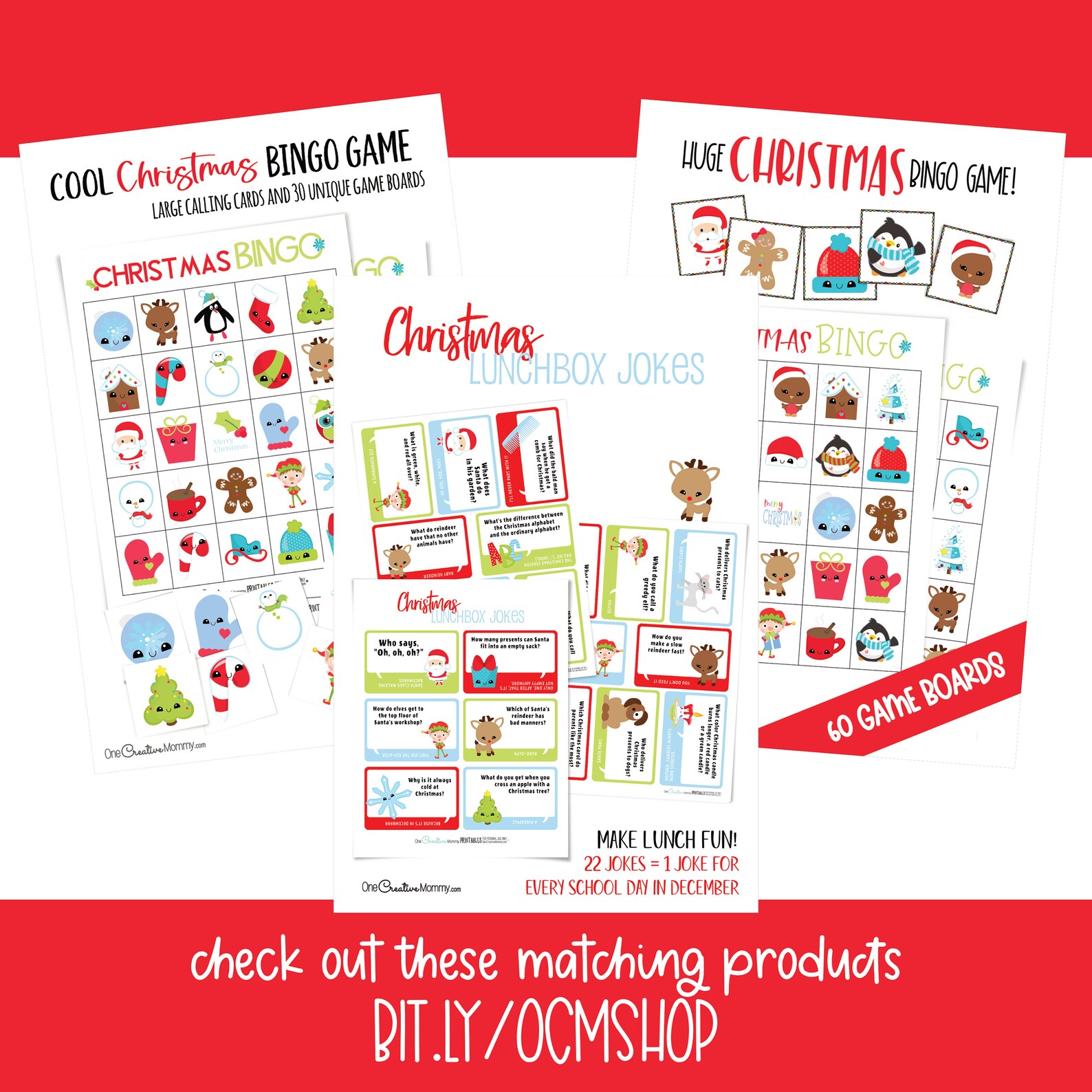 Christmas Lunchbox Jokes for Kids Instant Download Printable Lunchbox Ideas Santa Claus Jokes