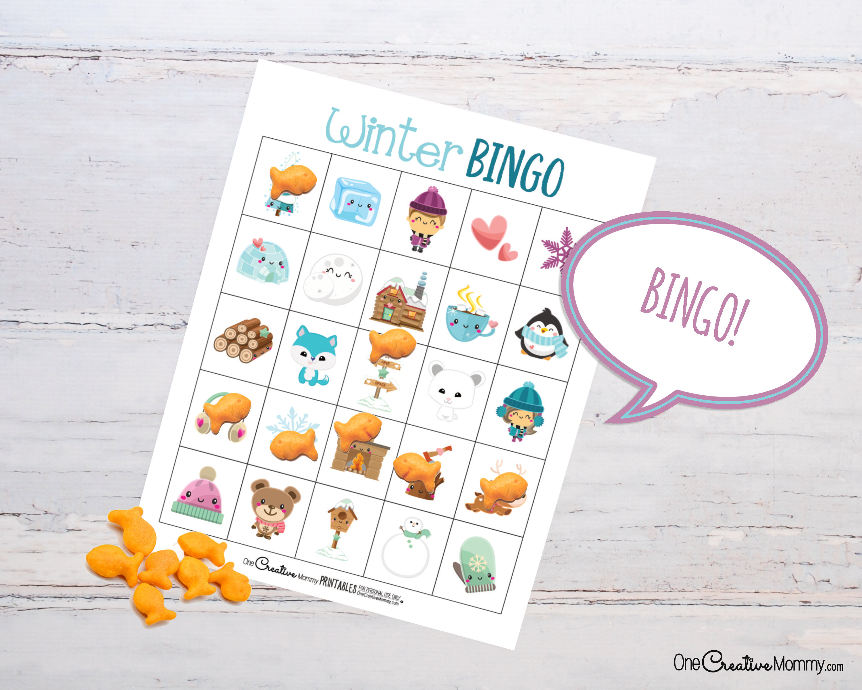 Winter Bingo Game Etsy