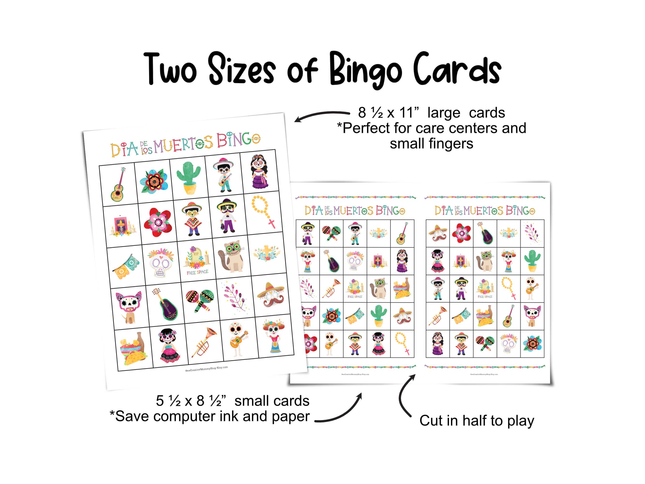Day of the Dead Bingo Cards; Mexico Dia De Los Muertos Printable Bingo ...