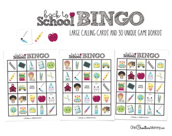 Back to School Bingo Game